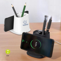 All-Purpose Wireless Charger Pen Holder with Dual USB Output